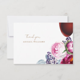 Pink Floral Wine Dusche Nachricht Vielen Dank Dankeskarte