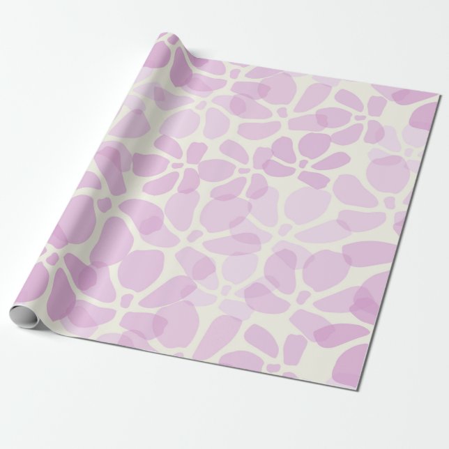 Pink Floral Wrapping Paper Geschenkpapier (Ungerollt)