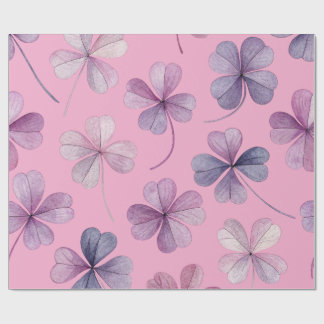 "Pink Floral Wrapping Paper - Lila Klebergeschenk  Geschenkpapier