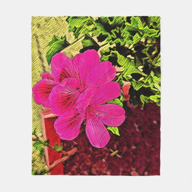 Pink flower blooming in the garden fleecedecke (Vorderseite)