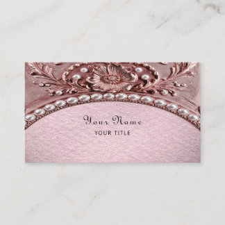 Pink Flower Business Card Visitenkarte