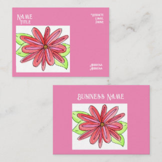 Pink Flower Business Cards Visitenkarte