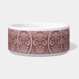 Pink Flower Ceramic Pet Bowl Napf