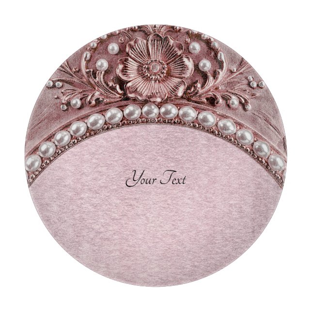 Pink Flower Cutting Board Schneidebrett (Vorderseite)