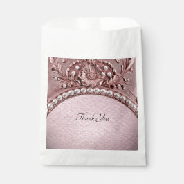 Pink Flower Favor Bag Geschenktütchen