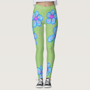 Pink Flower Leggings