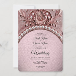 Pink Flower Wedding Invitation Einladung