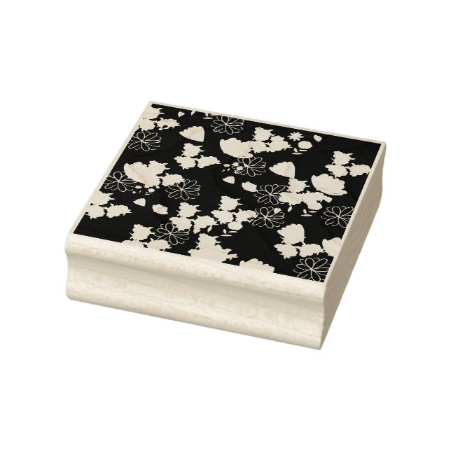 pink flowers gummistempel (Stempel)