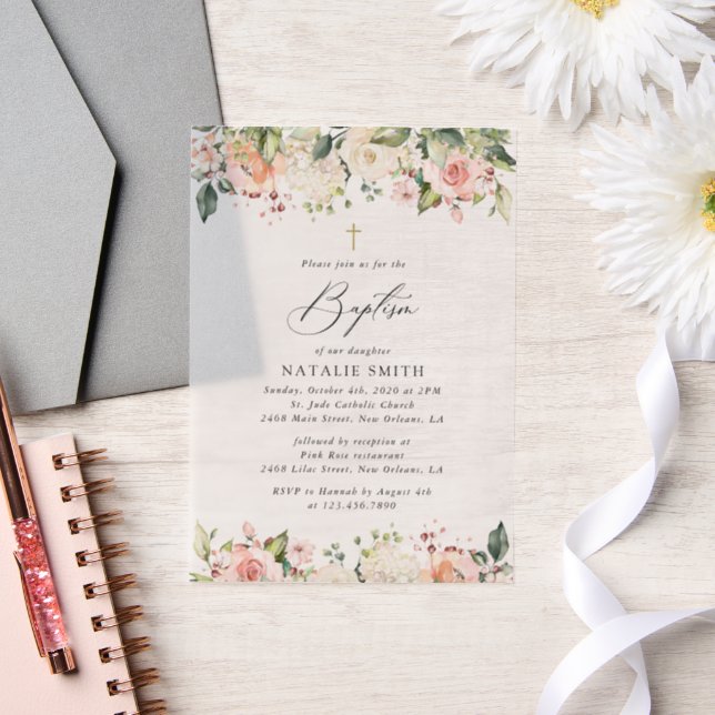 Pink Flowers, White Flowers, Boho, Floral Baptism (Hochzeit)