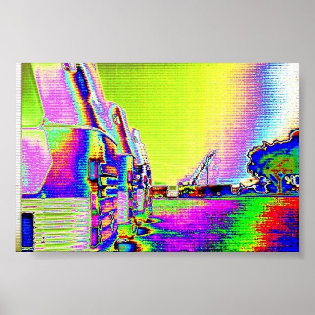 Pink Floyd Bus von Rock Hall Poster (Vorne)