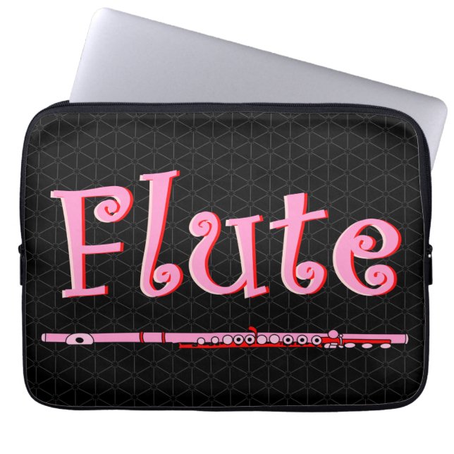 Pink Flute Laptopschutzhülle (Vorderseite)