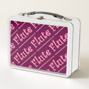 Pink Flute Metall Brotdose
