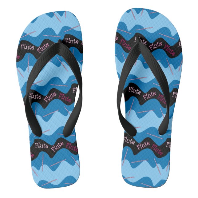 Pink Flute Muster Flip Flops (Fußbett)