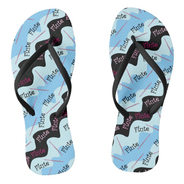 Pink Flute Muster Flip Flops (Fußbett)