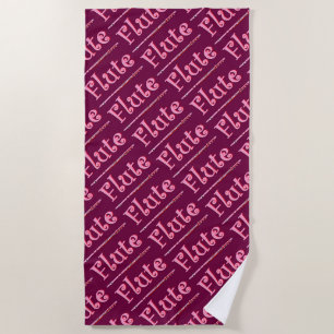 Pink Flute Strandtuch