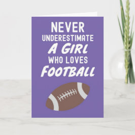 Pink Football Cards für Girls Girls Kinder Sport Karte
