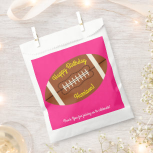 Pink Football Geburtstagsparty Geschenktütchen