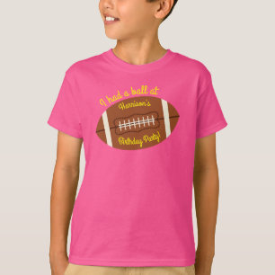 Pink Football Geburtstagsparty T-Shirt