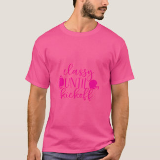 Pink Football Klasse bis Kickoff Sport Funny T-Shirt
