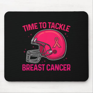 Pink Footbyll Helmet Ribbon Brustkrebs Auswarenes Mousepad