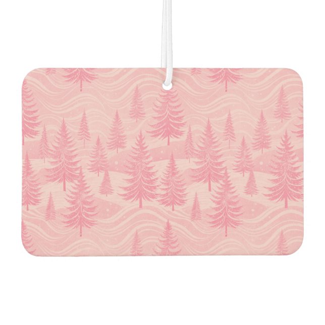 Pink Forest Christmas Autolufterfrischer (Vorderseite)