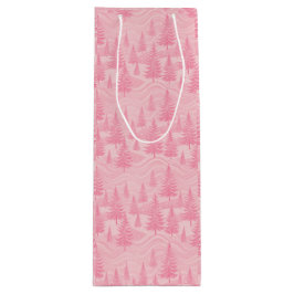 Pink Forest Christmas Geschenktüte Für Weinflaschen