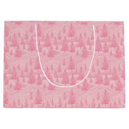Pink Forest Christmas Große Geschenktüte