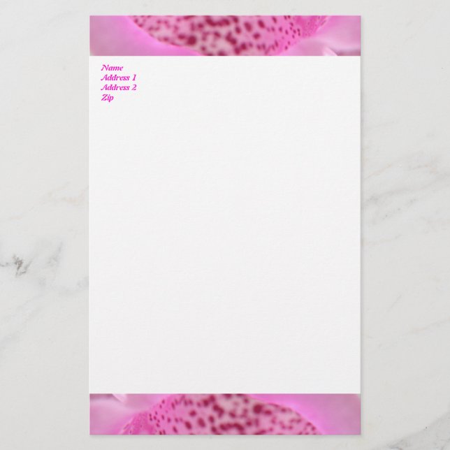 Pink Foxglove Petal Custom Stationery Briefpapier (Vorderseite)