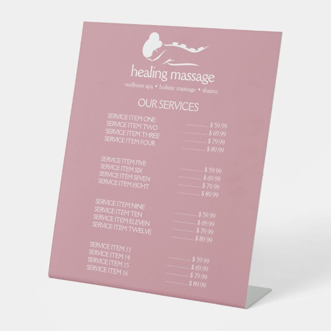 PINK FRAMAN STONE MASSAGE Wellness Day Wellness-Ce Sockelschild (Vorderseite)