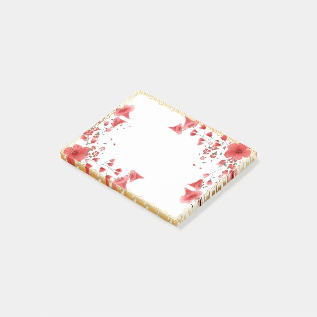 Pink Frame Post-it Notepad Post-it Klebezettel (angewinkelt)