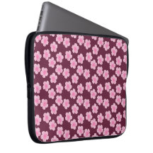 Pink Frangipani Blume Pattern Elektronik Bag