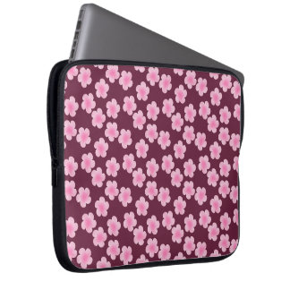 Pink Frangipani Blume Pattern Elektronik Bag Laptopschutzhülle