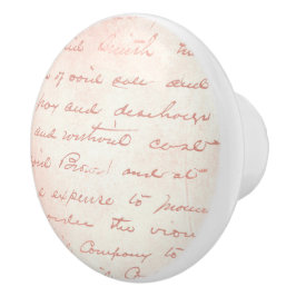 Pink Französisch Handwriting-Keramik Pull Keramikknauf