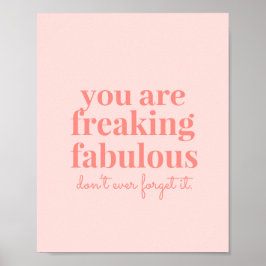 Pink Freaking fabelhafte Inspiration Zitat Poster