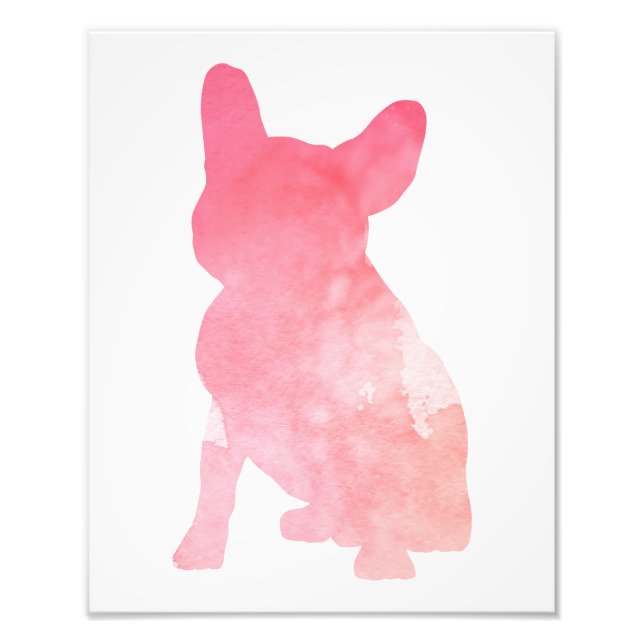 Pink French Bulldog aka Frenchie Fotodruck (Vorne)