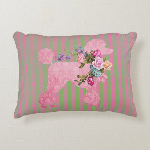 Pink French Poodle Dekokissen