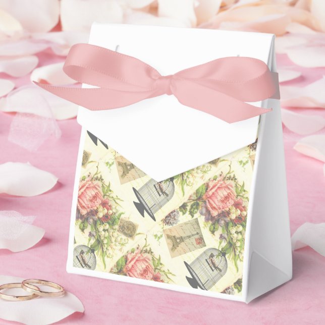 Pink French Theme Vintag Paris Gastgeschenk Boxes Geschenkschachtel (Hochzeit)