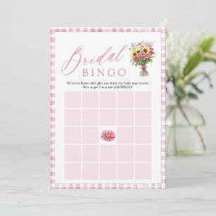 Pink Fresh off Market Brautparty Bingo Game Einladung