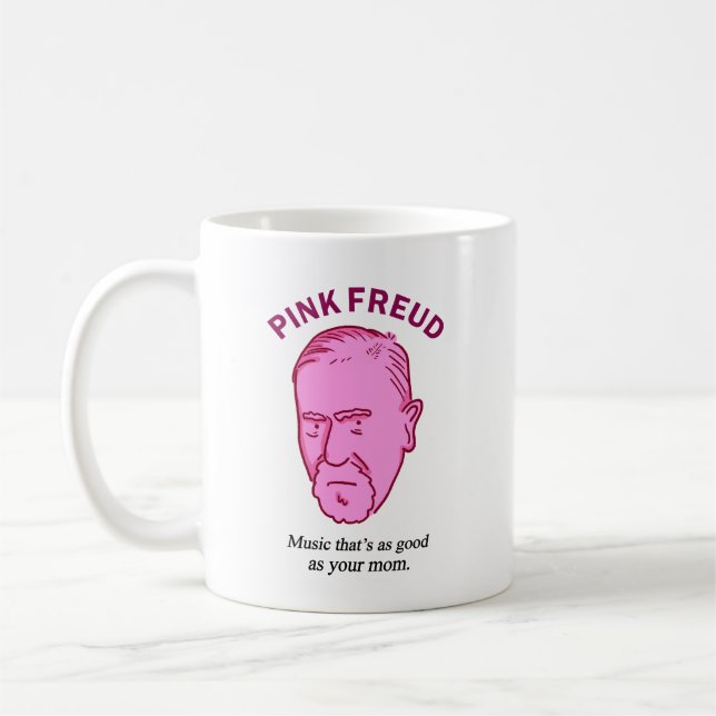 Pink Freud Funny Music Psychology Pub Tasse (Links)