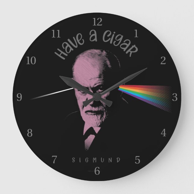 Pink Freud (Have A Cigar) Große Wanduhr (Vorderseite)