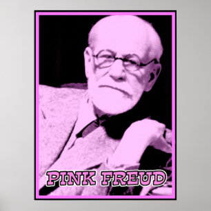 Pink Freud Lustiges Poster Schild Druck