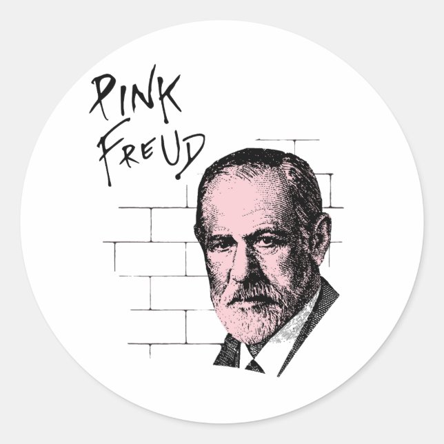 Pink Freud Sigmund Freud Runder Aufkleber (Vorderseite)