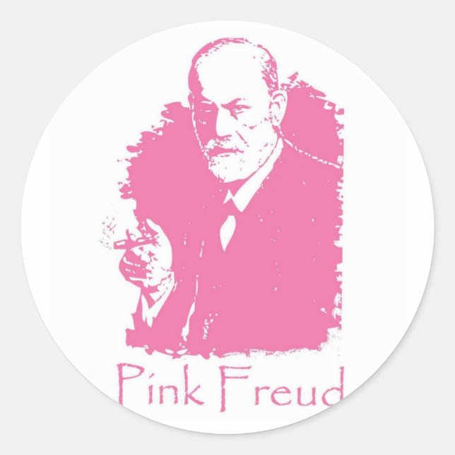 Pink Freud Sticker (Vorderseite)