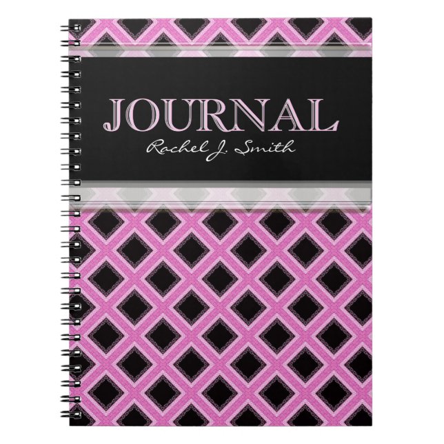 Pink Frills Grills Pattern Journal-Notebook Notizblock (Vorderseite)