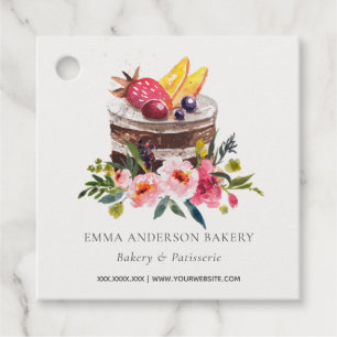 PINK FRUIT FLORAL CAKE PATISSERIE CUPCAKE BAKERIE GESCHENKANHÄNGER