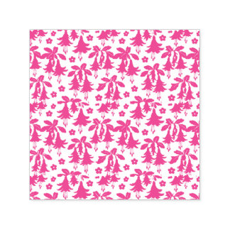 Pink Fuchsia Floral Pattern – Retro Botanical Permastempel