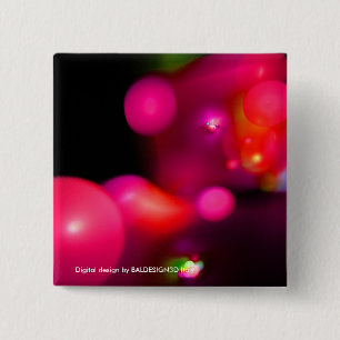 PINK FUCHSIA LILA SCHWARZE FRAKTAL-BUBBBLES BUTTON