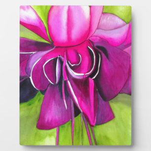 Pink Fuchsia Pop Kunst Aquarell Blume Fotoplatte