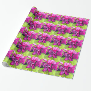 Pink Fuchsia Pop Kunst Aquarell Blume Geschenkpapier