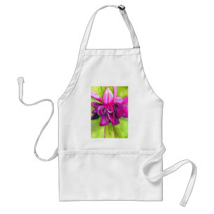 Pink Fuchsia Pop Kunst Aquarell Blume Schürze